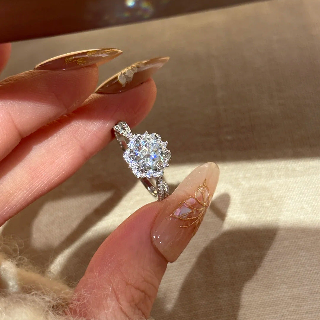 Ultra-Sparkling Full-Diamond Ring