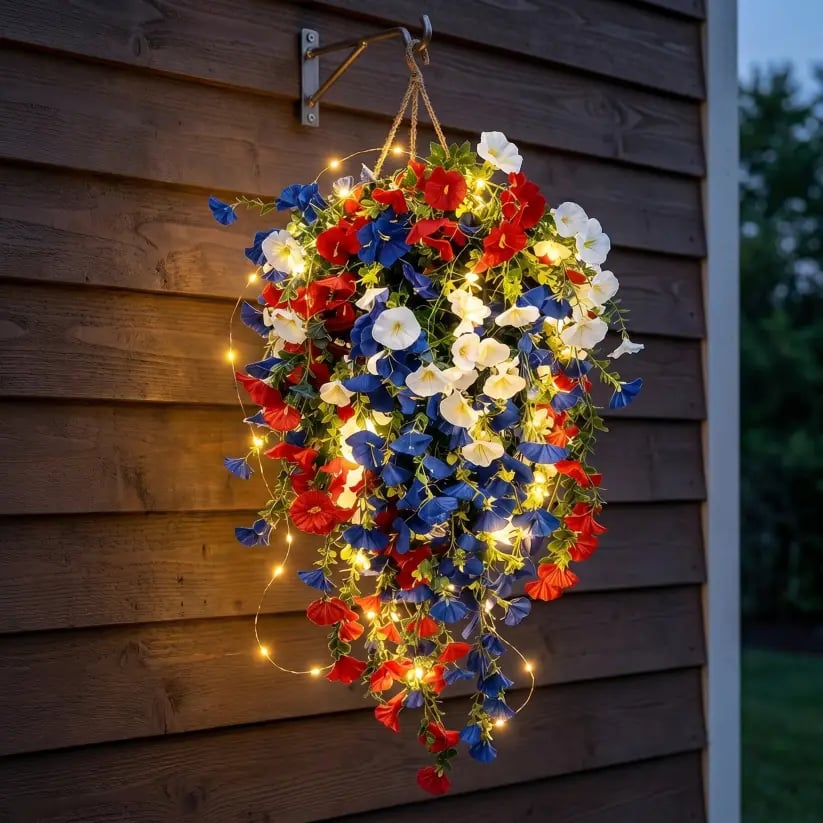 ✨🇺🇸 Celebrate America’s 250th Anniversary with Patriotic Hanging Flower Garland