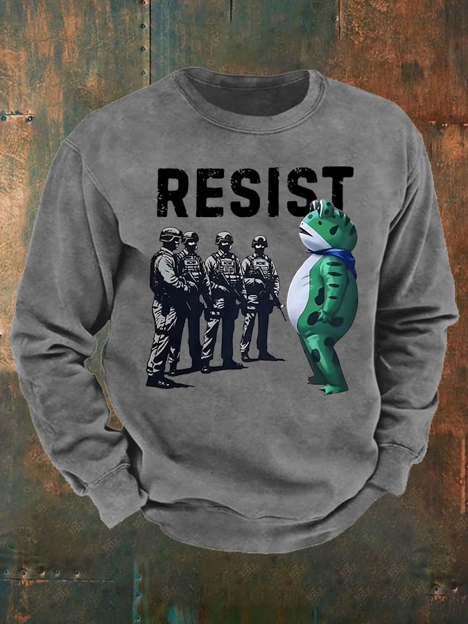 Men's Portland Frog Resist print Casual Sweatshirt