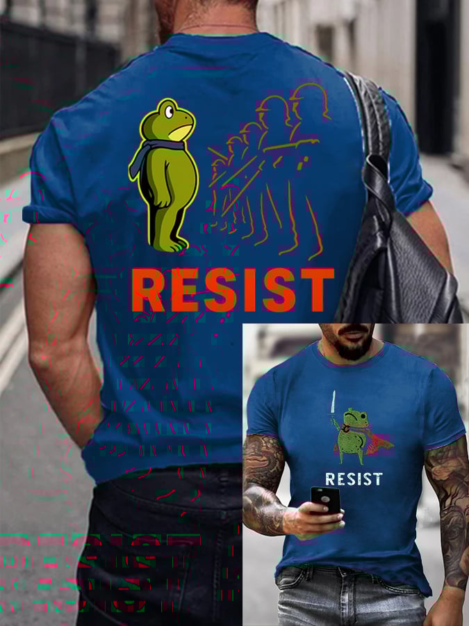 Men's FDT Portland Frog Protest Rage Against The Machine Print T-Shirt