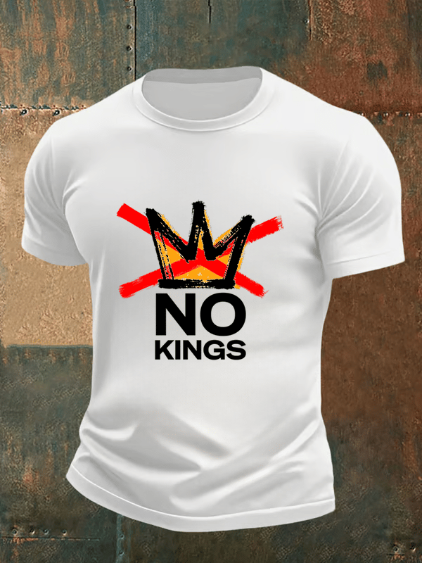 Men's no kings in America print T-Shirt