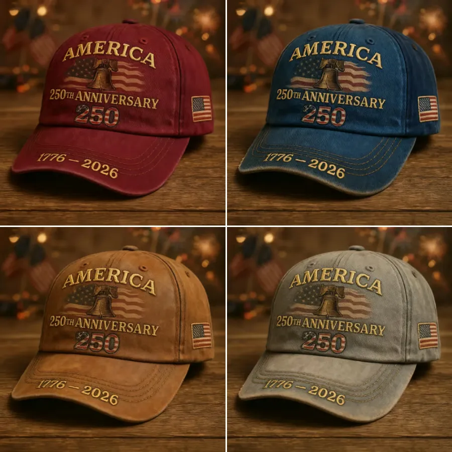 🔥 United States 250th Anniversary Hand-embroidered Cap
