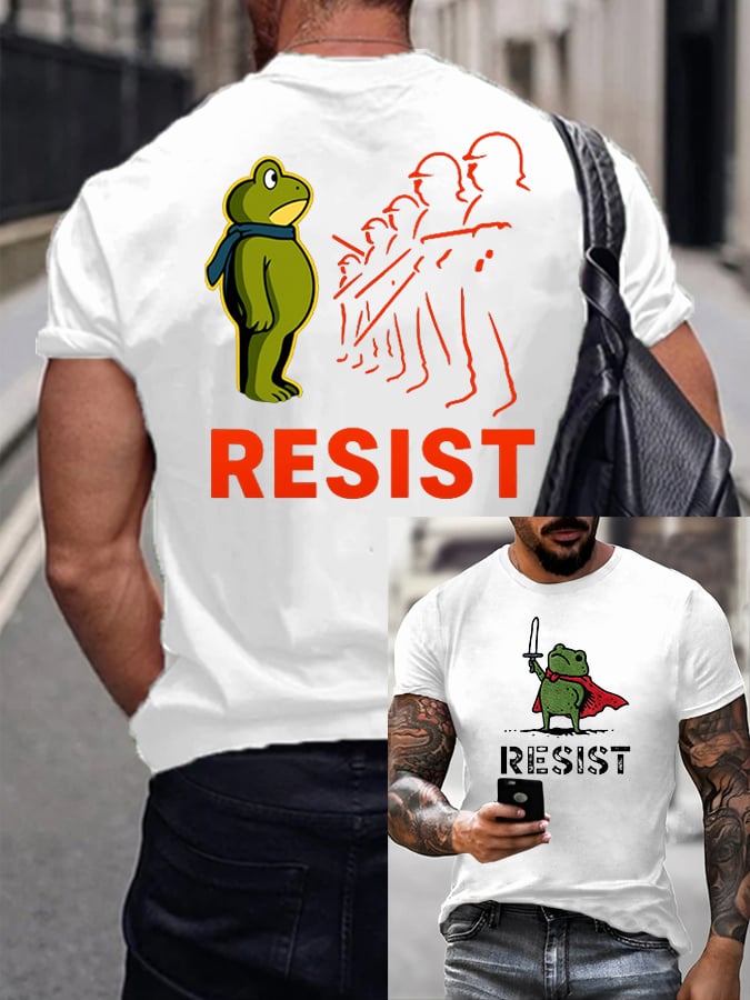 Men's FDT Portland Frog Protest Rage Against The Machine Print T-Shirt