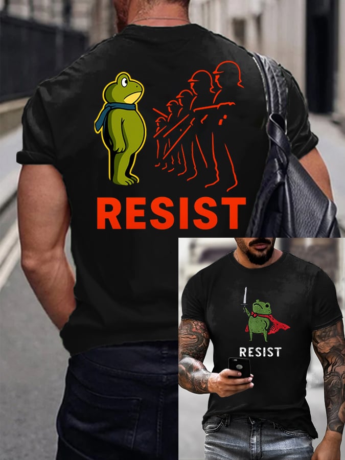 Men's FDT Portland Frog Protest Rage Against The Machine Print T-Shirt