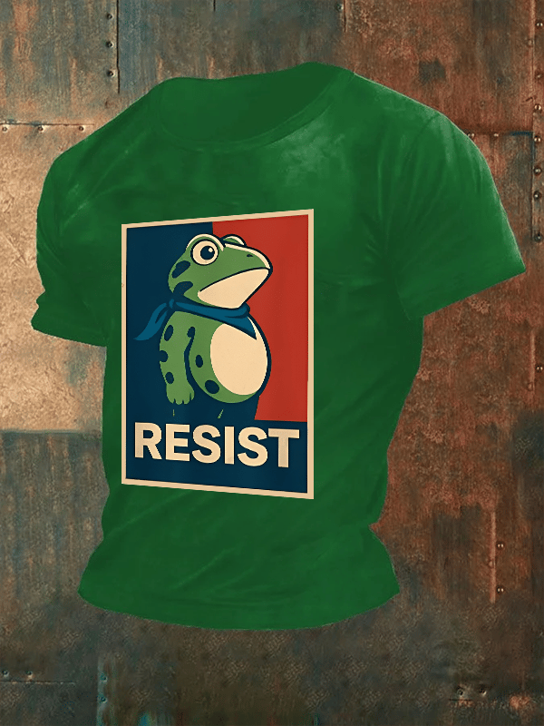 Men's Portland Frog Art resist Print Casual T-Shirt