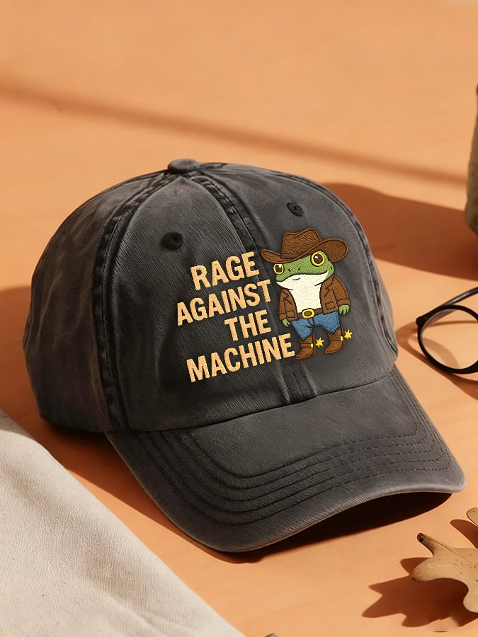 RAGE AGAINST THE MACHINE Print Vintage Baseball Cap