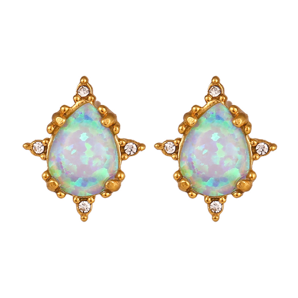 Ethereal Opal Teardrop Earrings