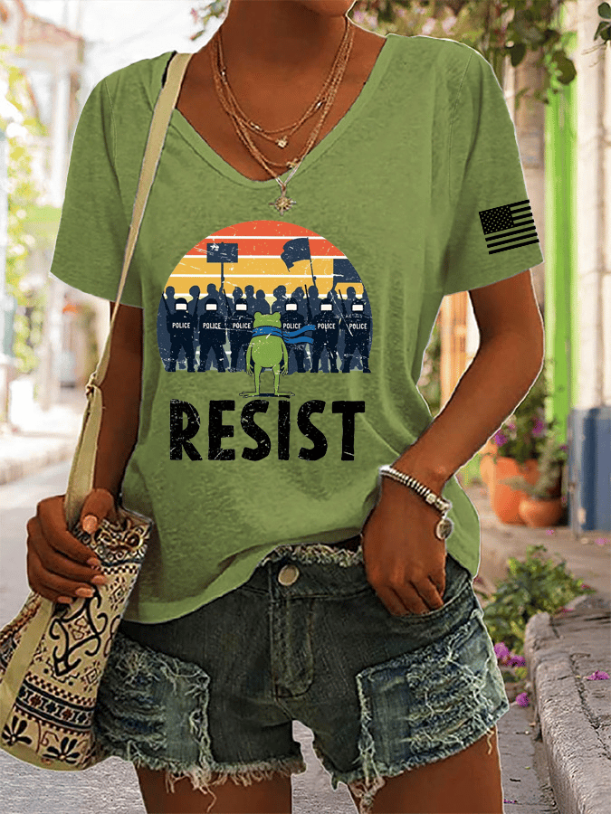 Women's FDT Print V-Neck T-Shirt