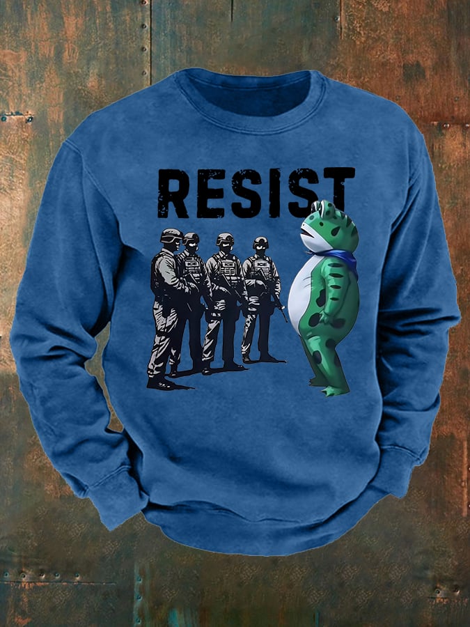 Men's Portland Frog Resist print Casual Sweatshirt