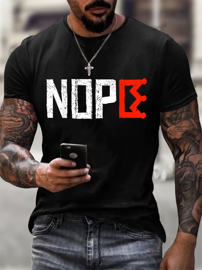 Men's No KINGS Retro Graphic Print T-Shirt