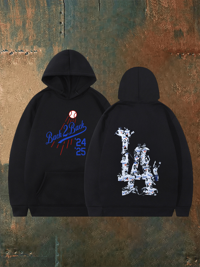 Men's Back 2 Back Champions Vintage Print Casual Hoodie