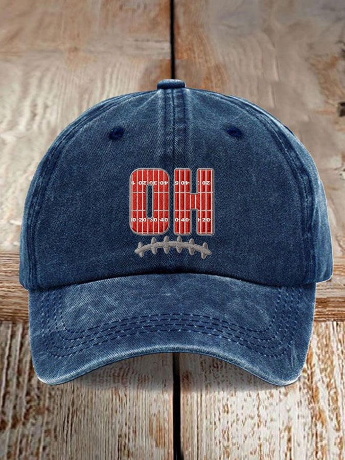 Men'S And Women'S Casual Football Print Hats