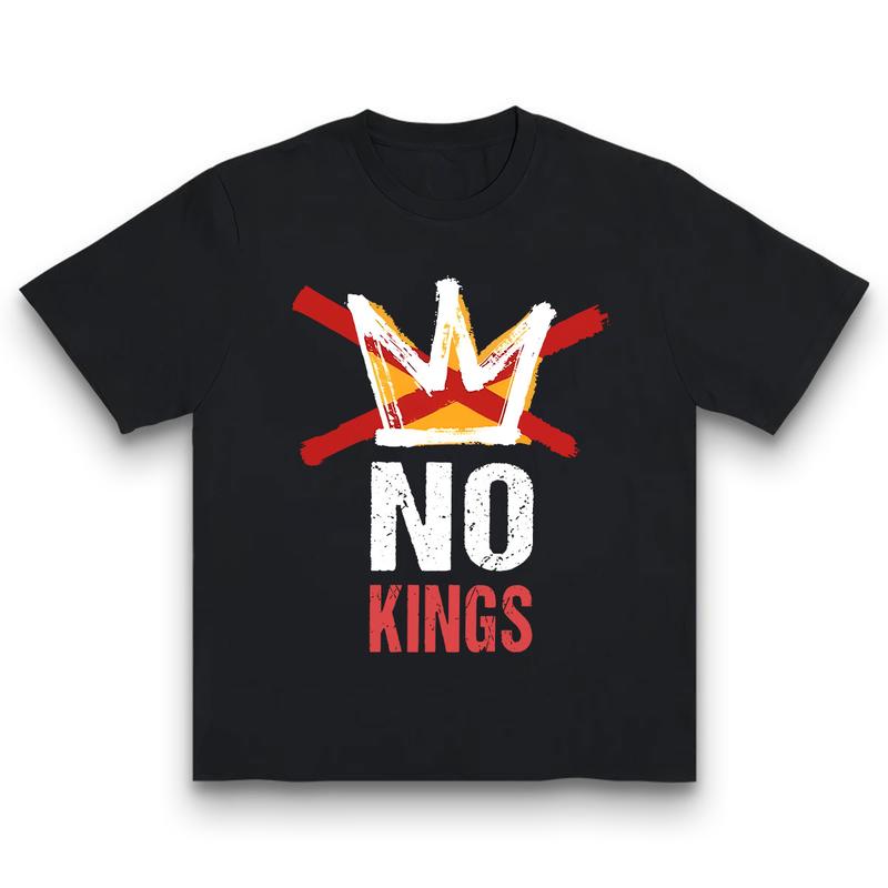 NO KINGS Shirt, Anti Authoritarian Protest Graphic Tee