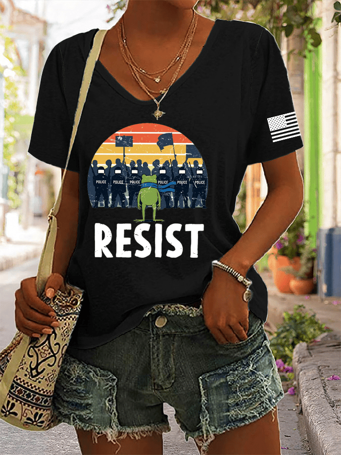 Women's FDT Print V-Neck T-Shirt