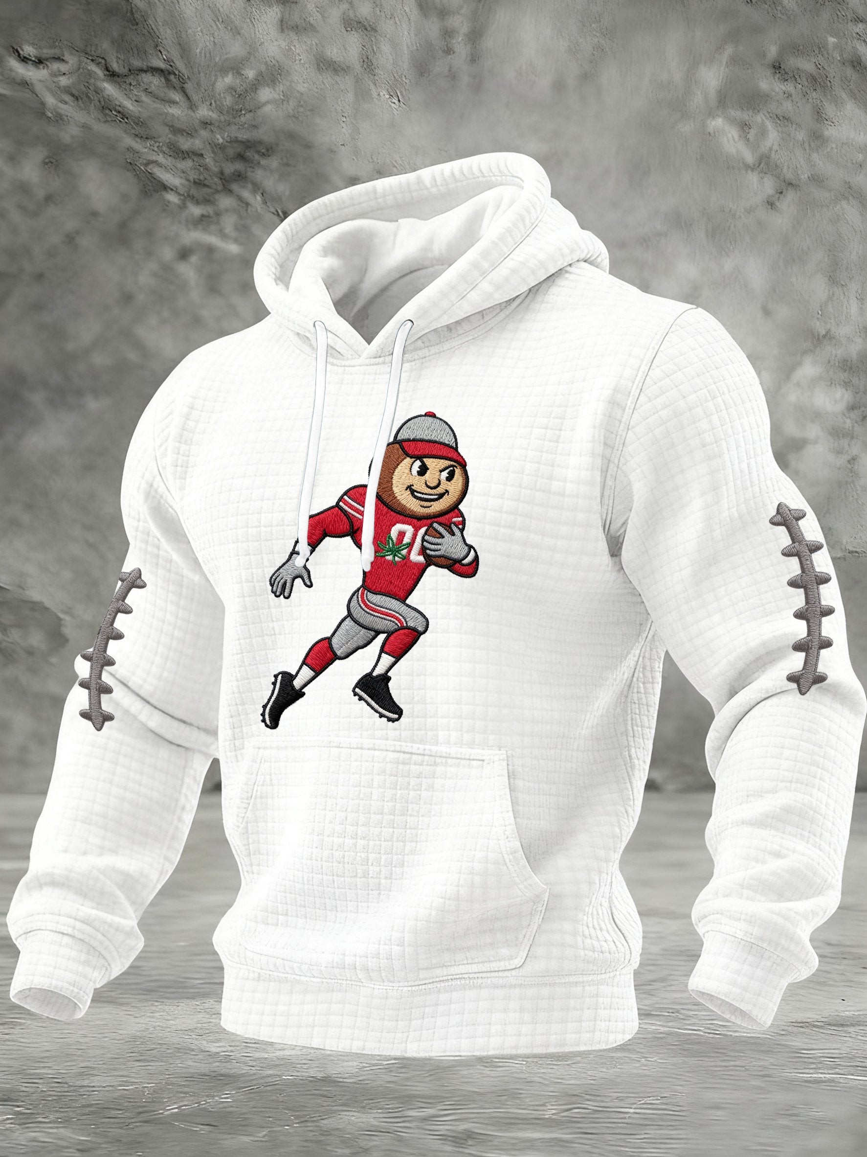 Men's Casual Football Print Sweatshirt