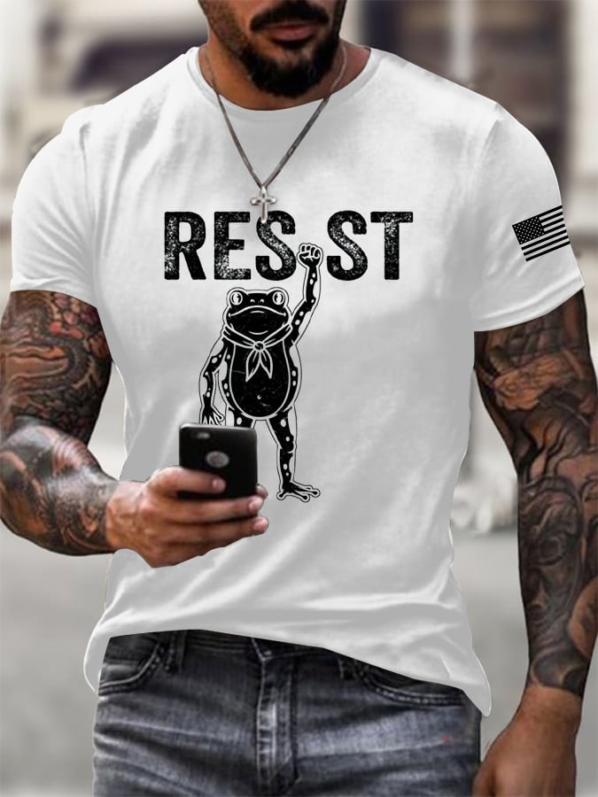 Men's FDT Portland Frog Protest Rage Against The Machine Print T-Shirt