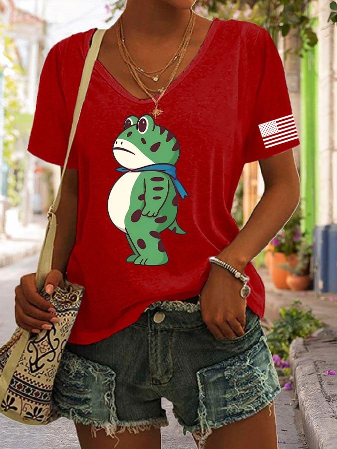 Women's casual Portland Frog T-shirt