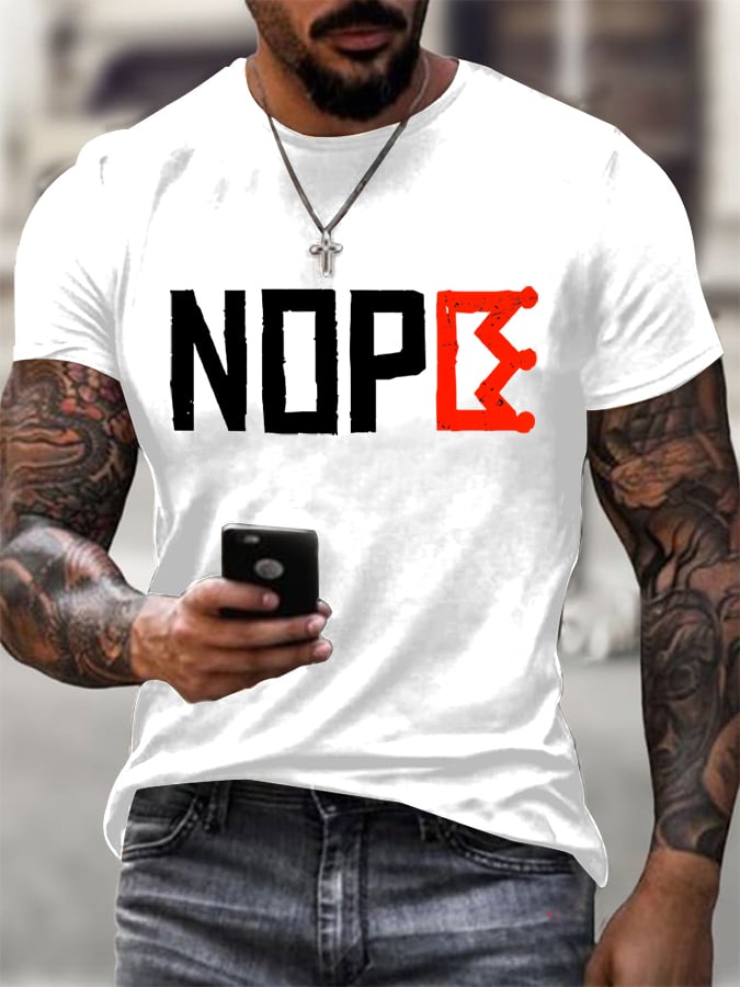 Men's No KINGS Retro Graphic Print T-Shirt