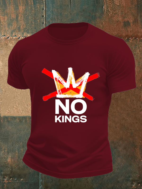 Men's no kings in America print T-Shirt