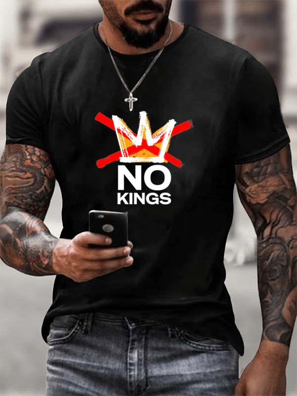 Men's No Kings in America print T-Shirt
