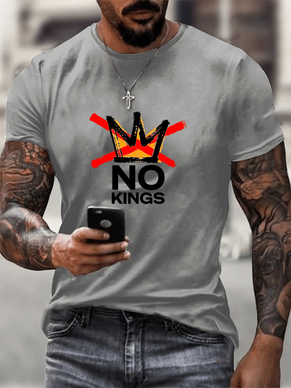Men's No Kings in America print T-Shirt