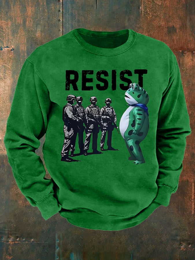 Men's Portland Frog Resist print Casual Sweatshirt