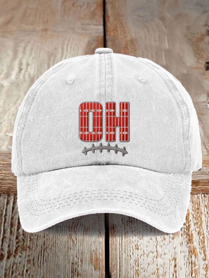 Men'S And Women'S Casual Football Print Hats