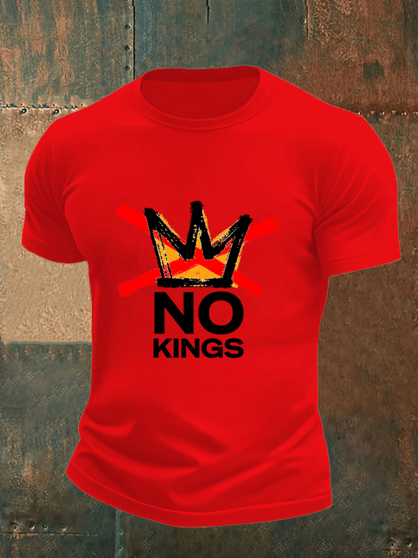 Men's no kings in America print T-Shirt