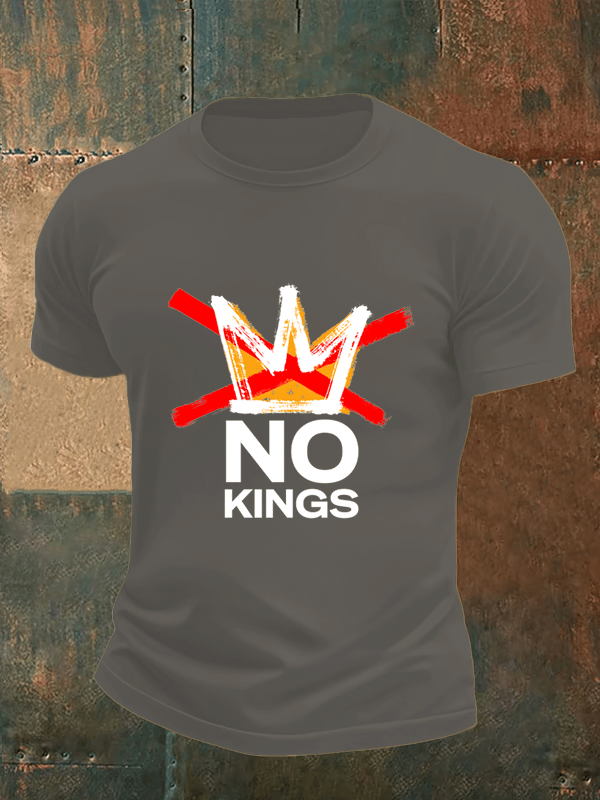 Men's no kings in America print T-Shirt