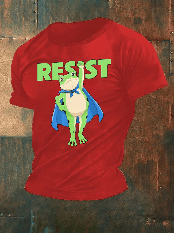 Men's Portland Frog Art Print Casual T-Shirt