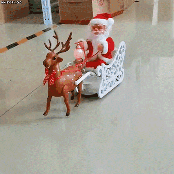 Early Christmas Sale!! Elk Pull Sleigh Santa