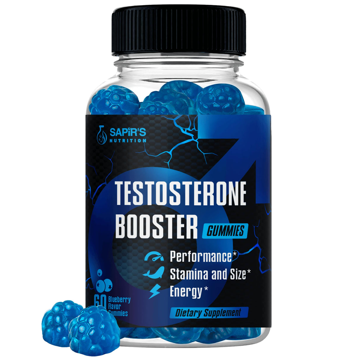 Natural Testosterone-Boosting Supplement: Blueberry-Flavored Gummies, Designed Specifically for Men—Stronger, Lasting Energy