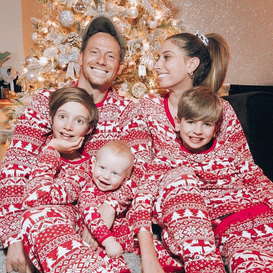 Red and White Christmas Print Matching Family Christmas Pajamas