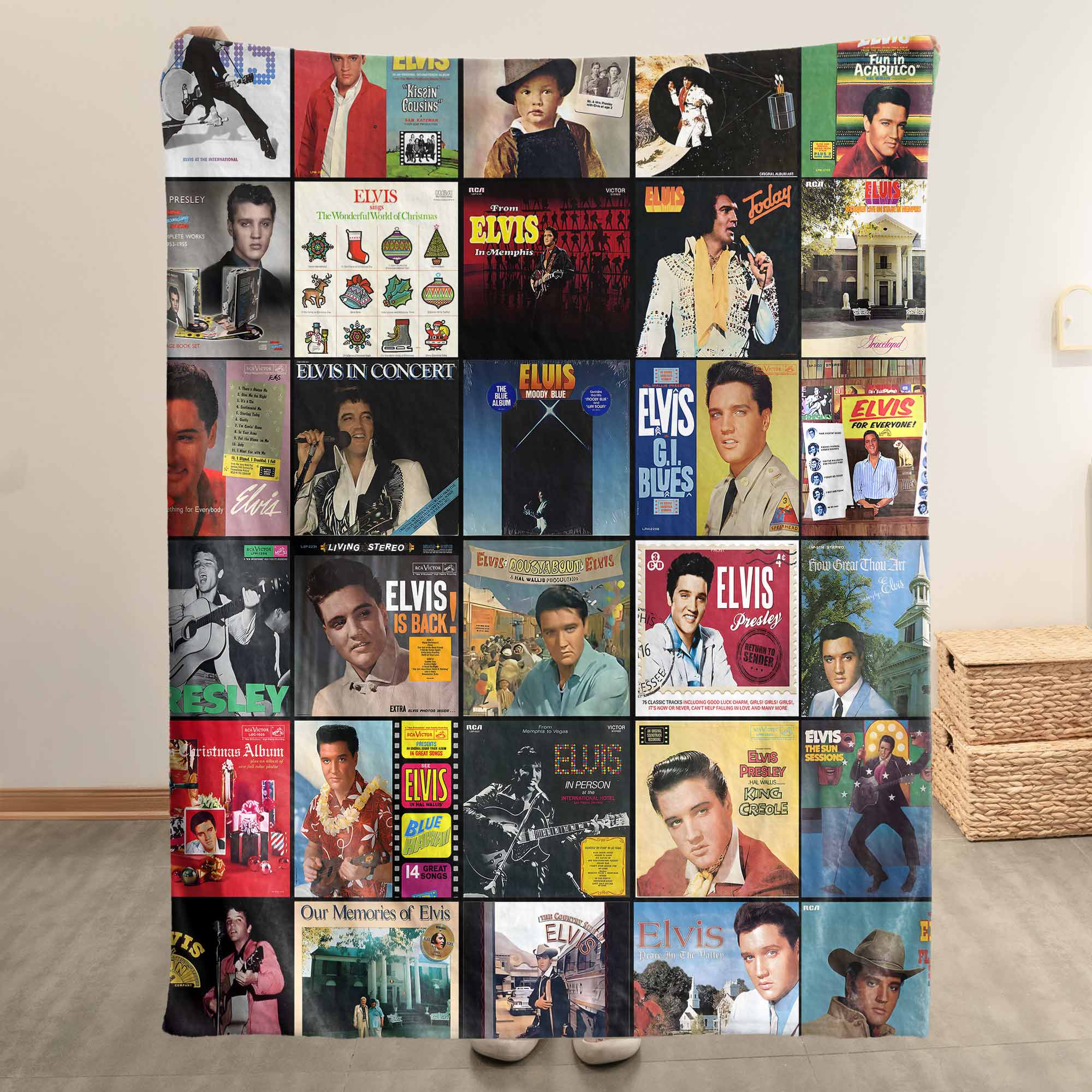 Elvis Presley Sherpa Blanket – A Cozy Tribute to the King of Rock 'n' Roll