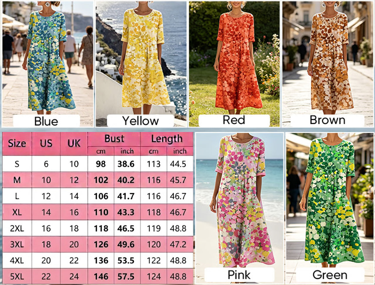 💥Summer Special 49% -Flowy Printed Dress