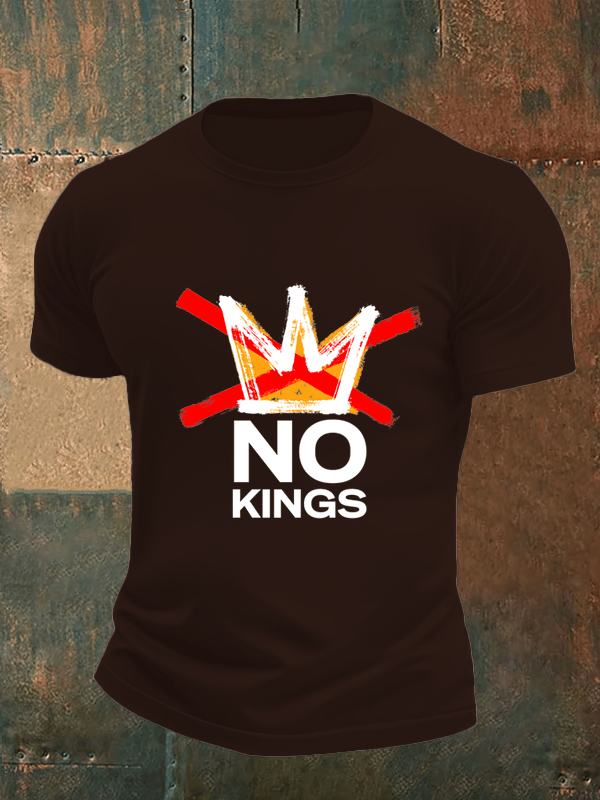 Men's no kings in America print T-Shirt