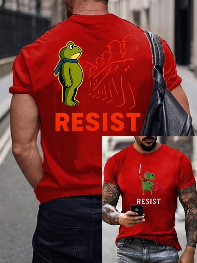 Men's FDT Portland Frog Protest Rage Against The Machine Print T-Shirt