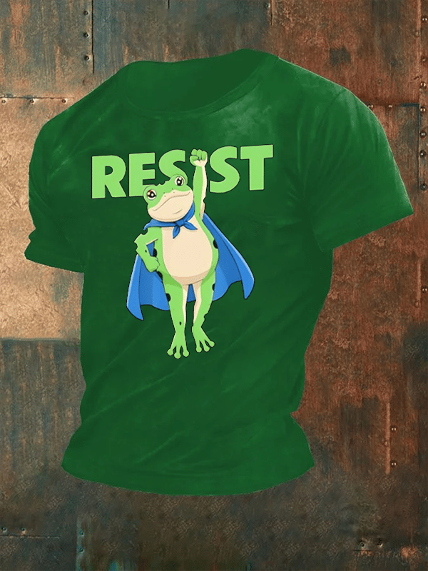 Men's Portland Frog Art Print Casual T-Shirt