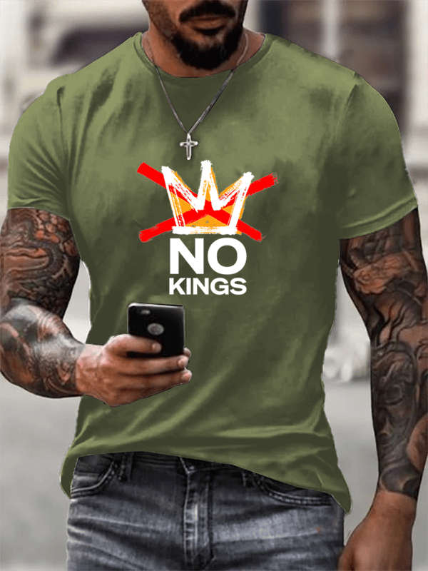 Men's No Kings in America print T-Shirt