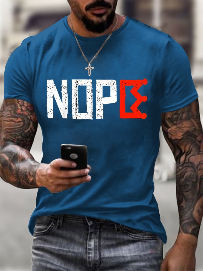 Men's No KINGS Retro Graphic Print T-Shirt