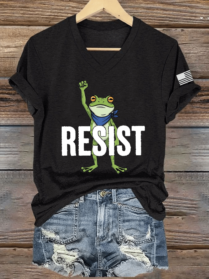 Women's FDT Print V-Neck T-Shirt