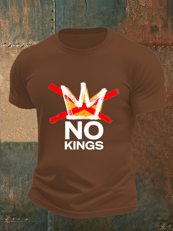 Men's no kings in America print T-Shirt