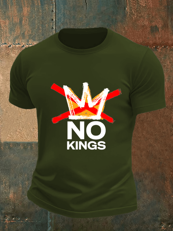 Men's no kings in America print T-Shirt