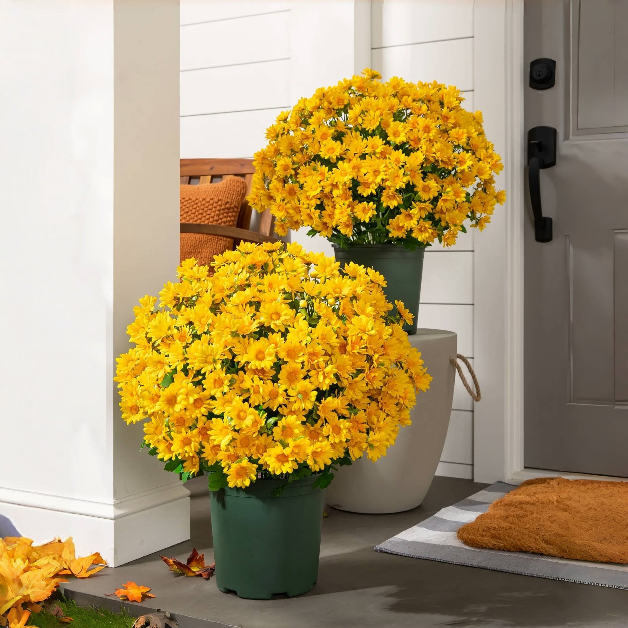 šFlash Saleā”Artificial Outdoor Sunset Mums Flowers - UV resistant, Waterproof, Windproof