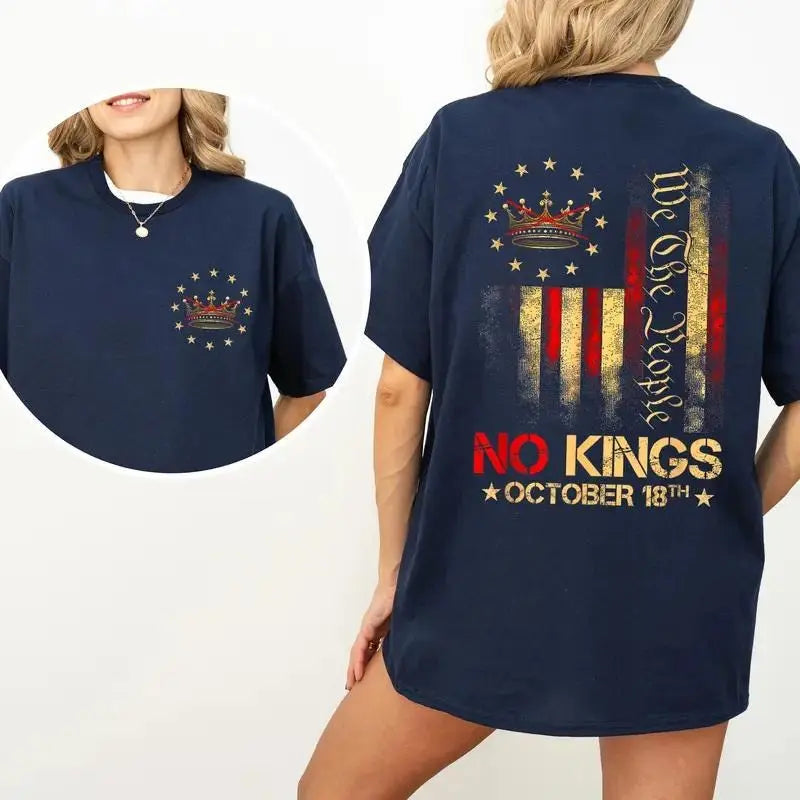 No Kings in America We The People Shirt, Political Protest Shirts