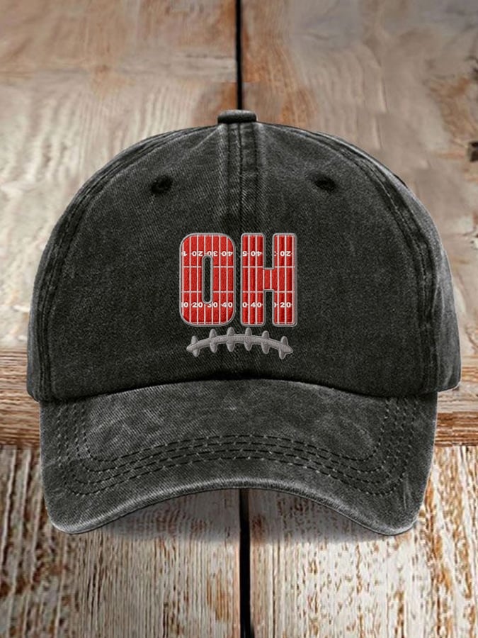 Men'S And Women'S Casual Football Print Hats