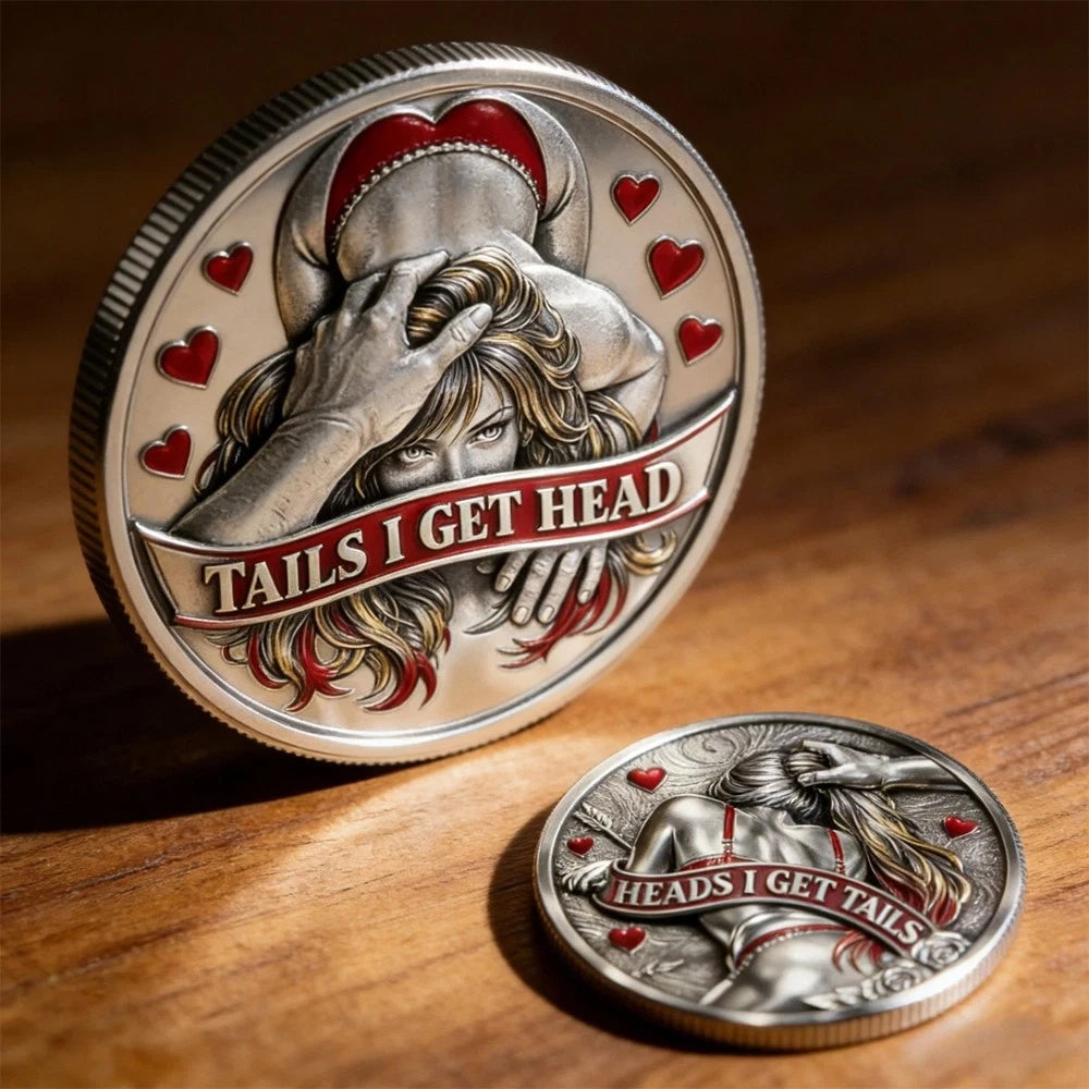 3D Embossed Couples Decision Coin – Funny Date Night Gift