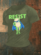 Men's  Portland Frog Art Print Casual T-Shirt