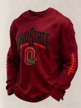 Men's Casual Rugby Print T-shirt