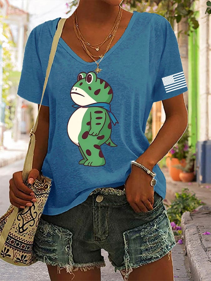Women's casual Portland Frog  T-shirt